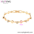 75313 Pulsera plateada oro del estilo 18k de la joyería elegante elegante de las mujeres de Xuping